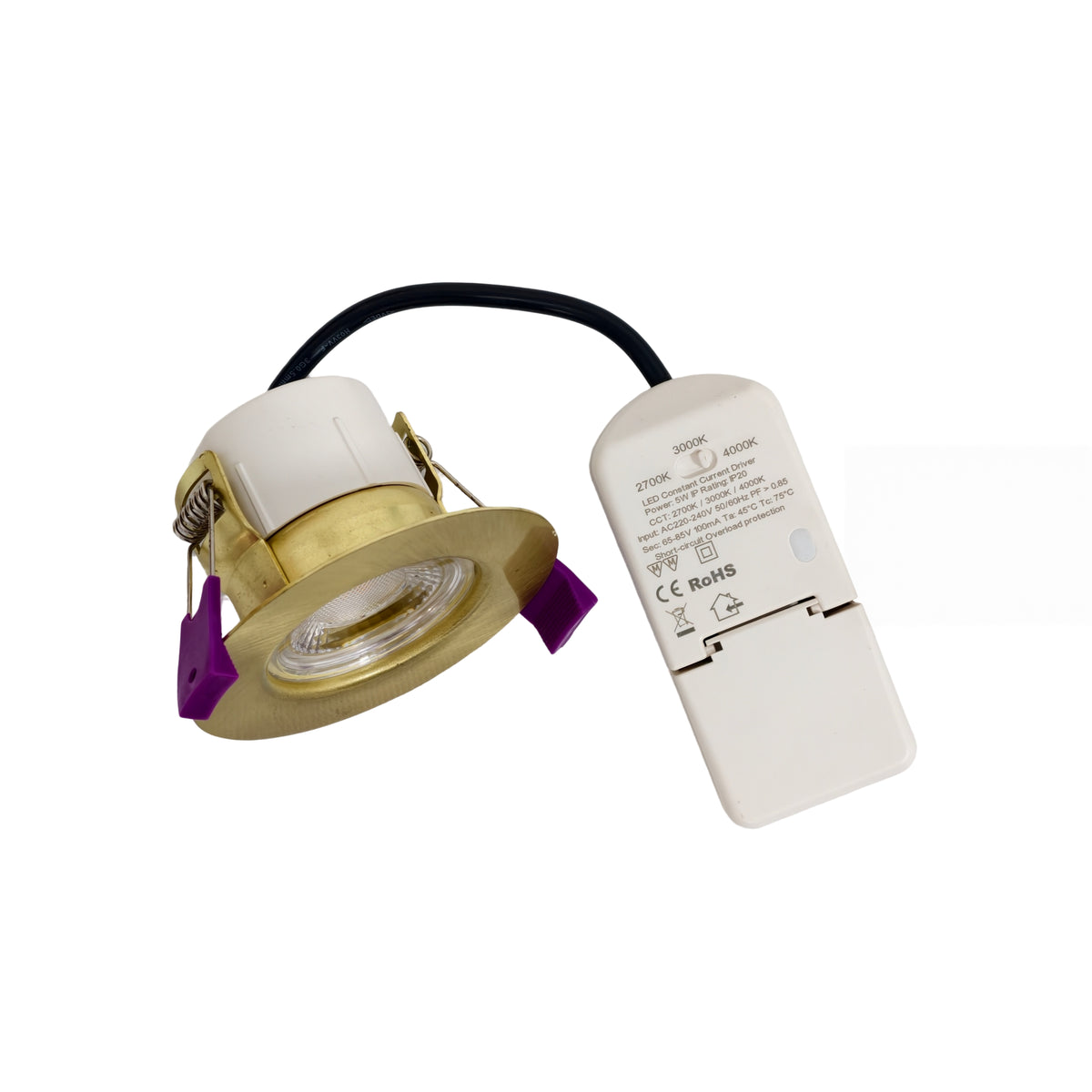 Klar-External Driver SMD IP65 Waterproof and Fire Rated Downlight